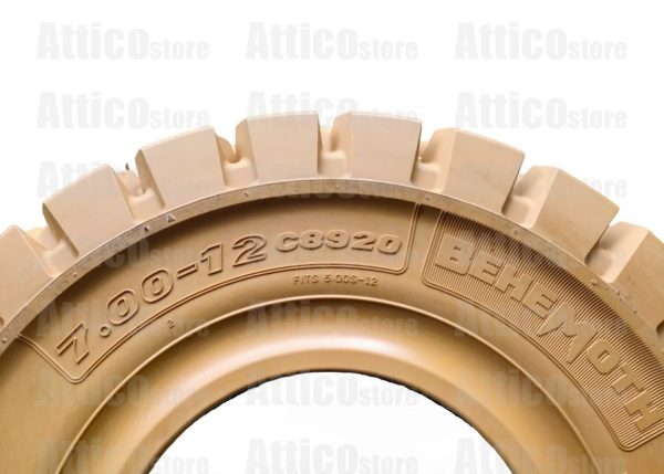 Шина цельнолитая CST 7.00-12 C8920 BEHEMOTH NM CL